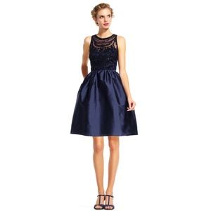 Adrianna papell embellished beaded halter dress